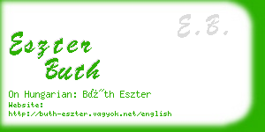 eszter buth business card